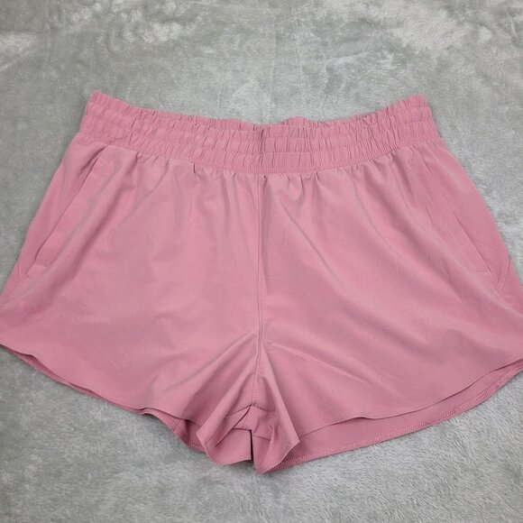 Women’s Under Armour Flex Woven 2 In 1 Shorts 2XL Pink Workout Exercise - Picture 1 of 9